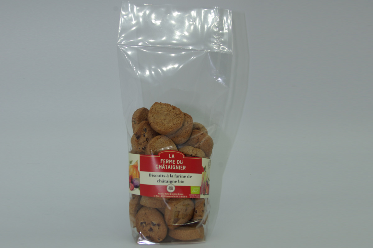 Biscuits à la farine de châtaigne bio 200g – Image 1